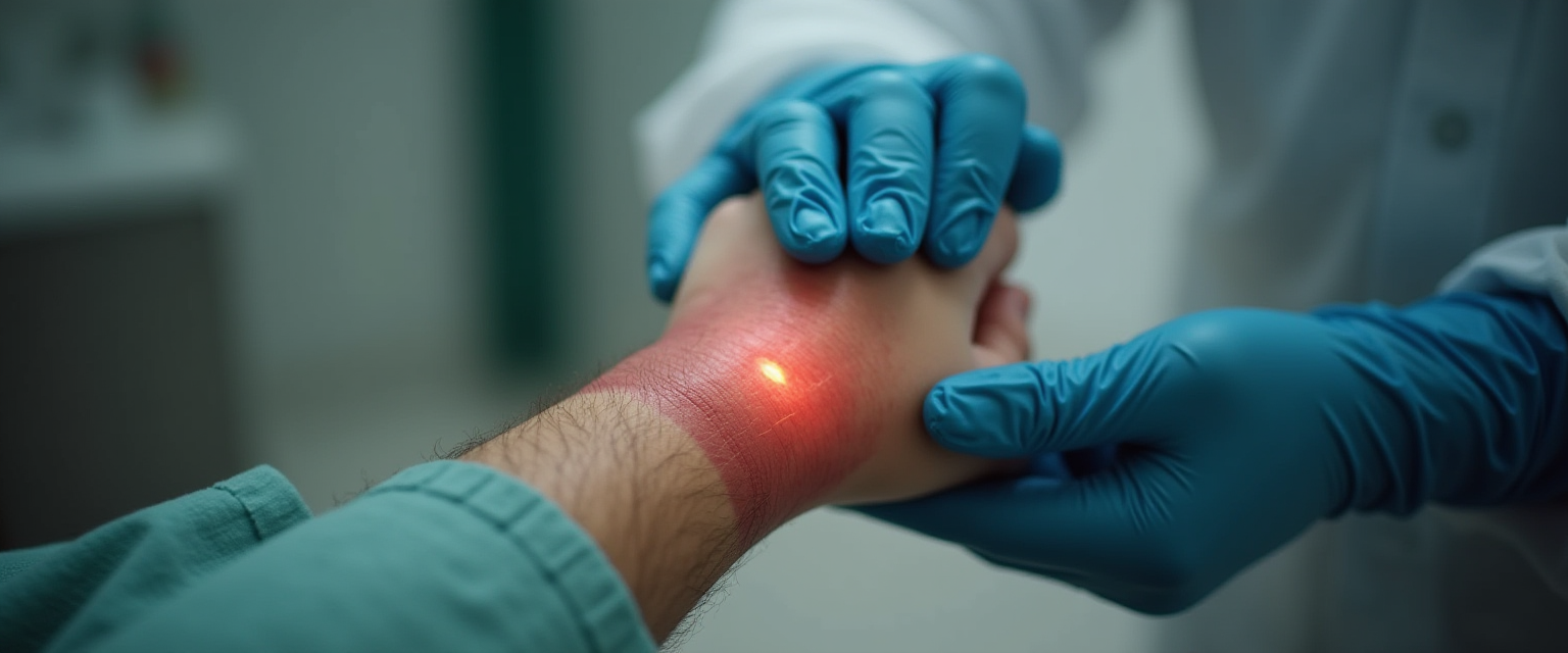 Первая помощь при бытовых химических ожогах