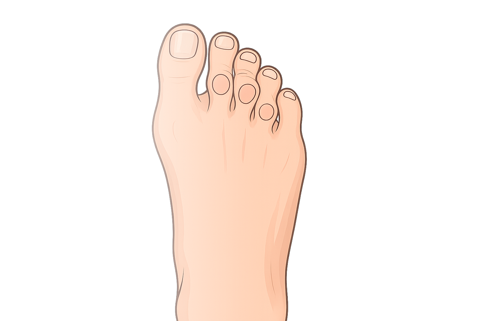 Молоткообразная деформация пальцев стопы