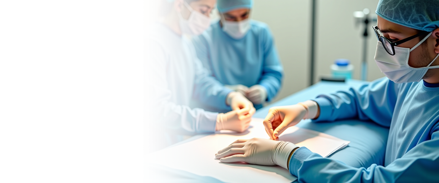 Наложение шва сухожилия